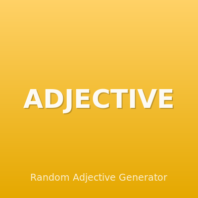Random Adjective Generator