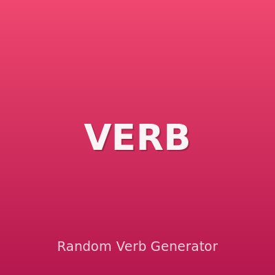 Random Verb Generator