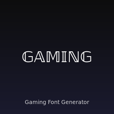 Gaming Font Generator