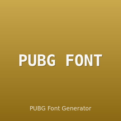 PUBG Font Generator