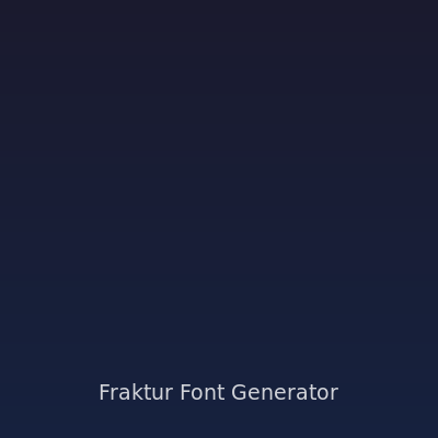 Fraktur Font Generator