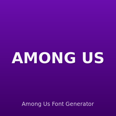 Among Us Font Generator