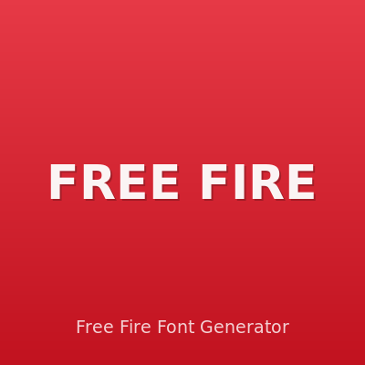 Free Fire Font Generator