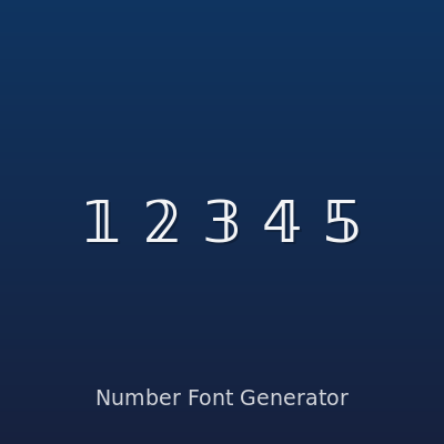 Number Font Generator