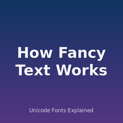 How Fancy Text Generators Work – Unicode Fonts Explained